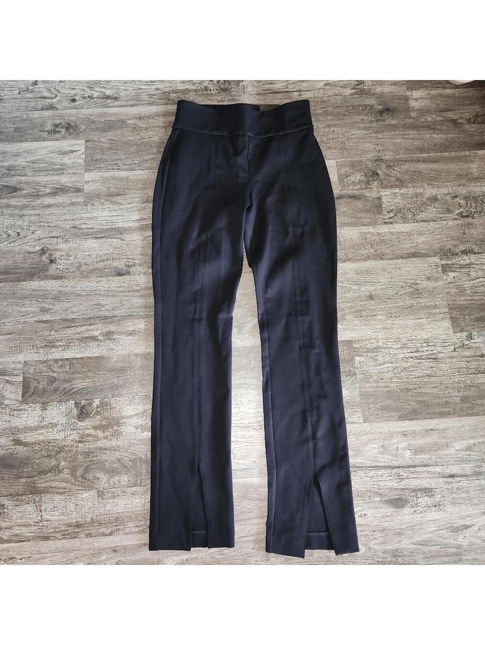 Express Black Women's High-Waist Slit Hem Pants